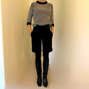 Vintage black shorts with adjustable suspenders